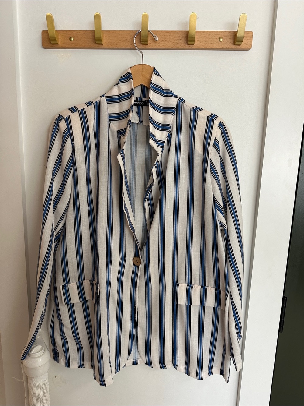 Striped Blue & White Women’s Blazer